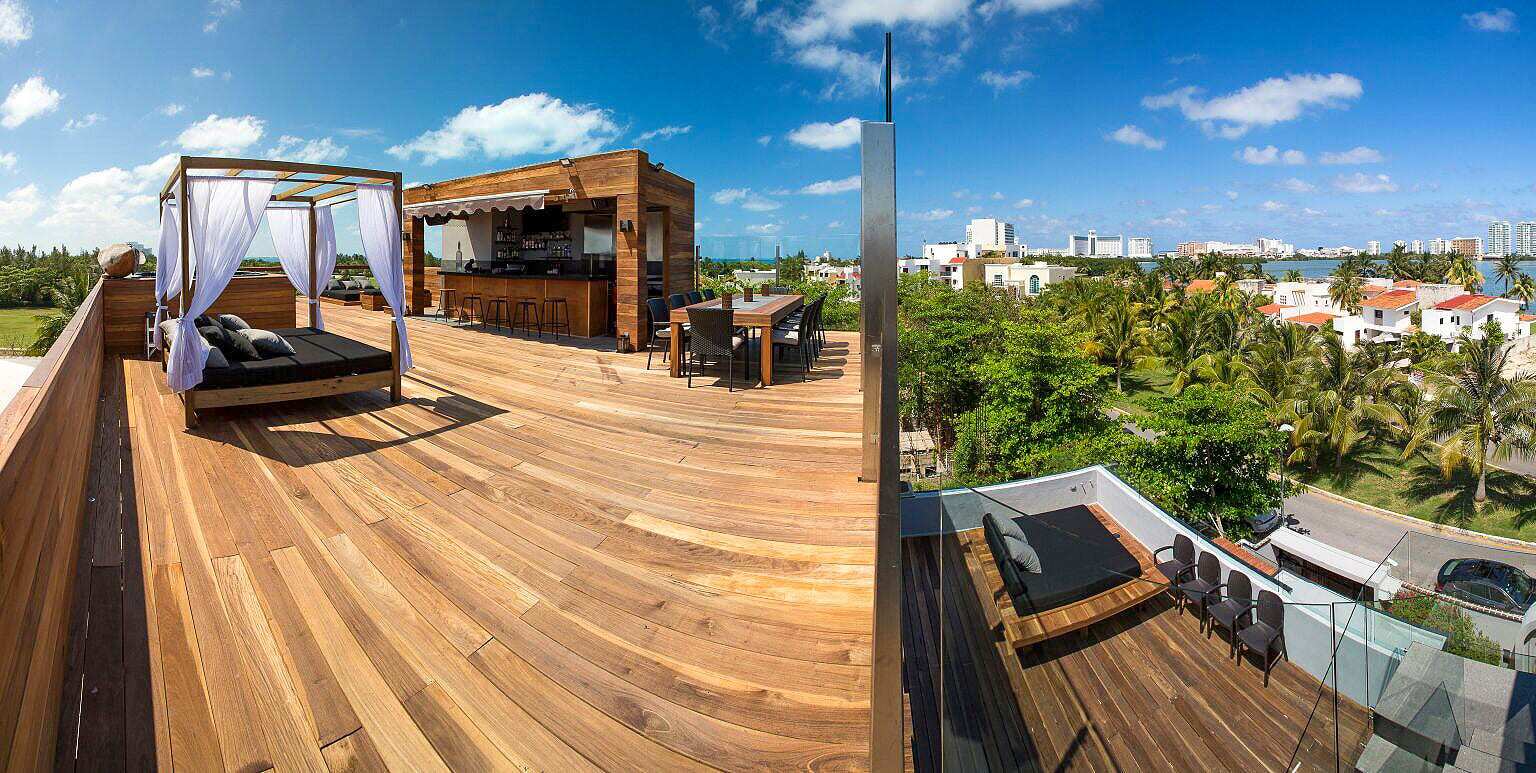 5 BR Bachelor Party Villa - Exterior - Rooftop + Deck
