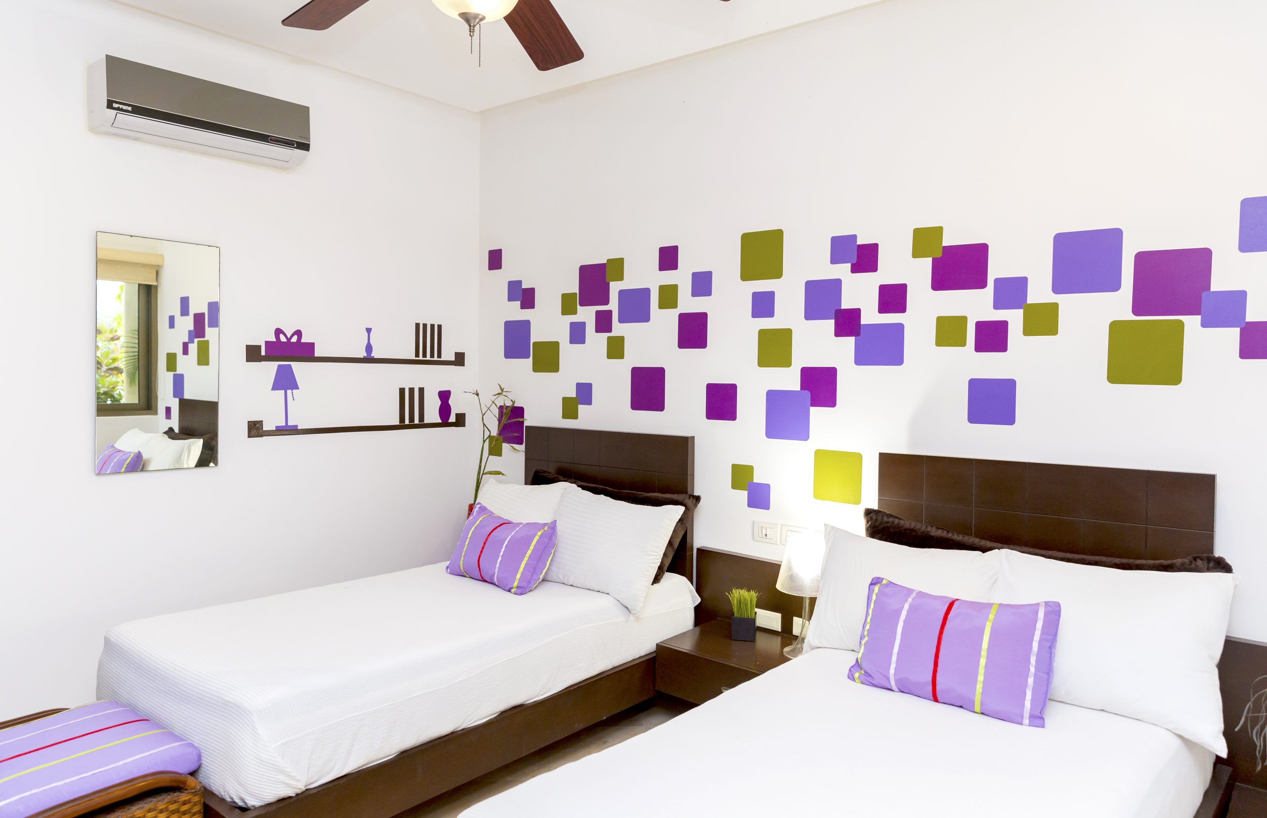 2 BR Haab Condo — H-103 - Interior - Bedroom 2 - 2 Single Beds