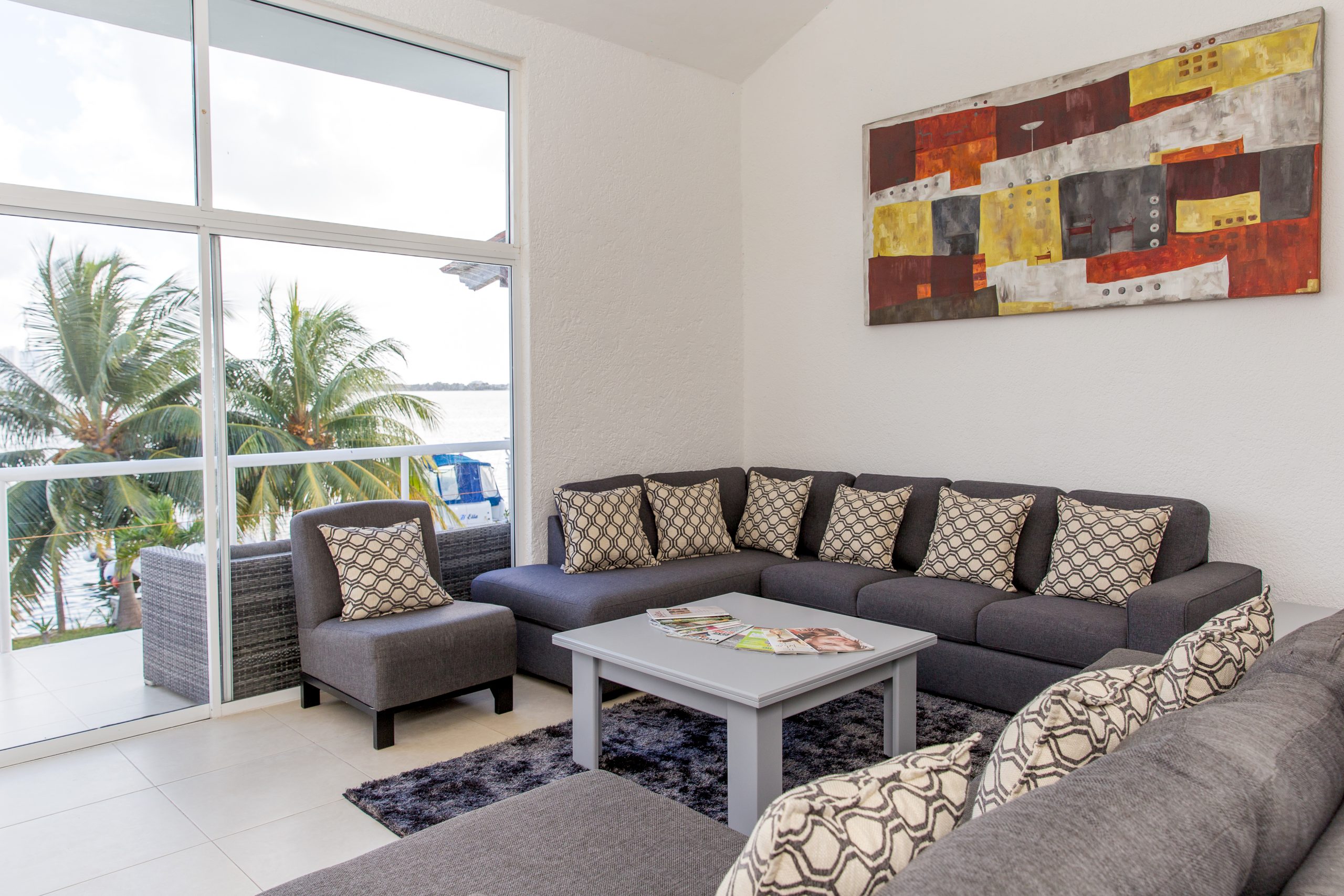 3 BR Waterfront Townhouse - Interior - Living Room